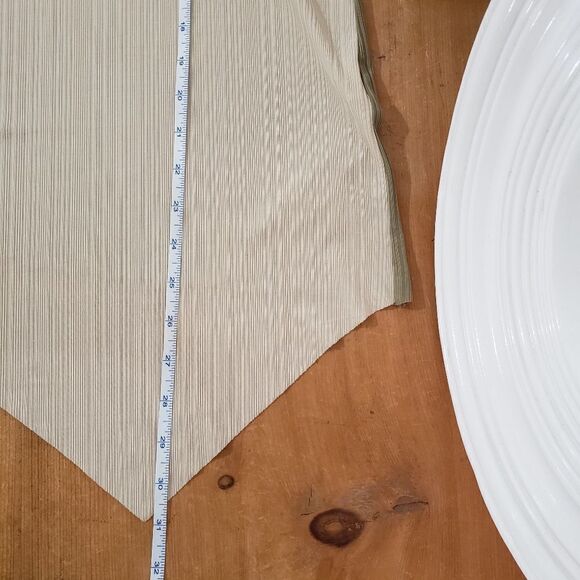 Pink Martini NWT Sleeveless Beige Green Asymmetrical Ribbed V-neck Top - Picture 8 of 15